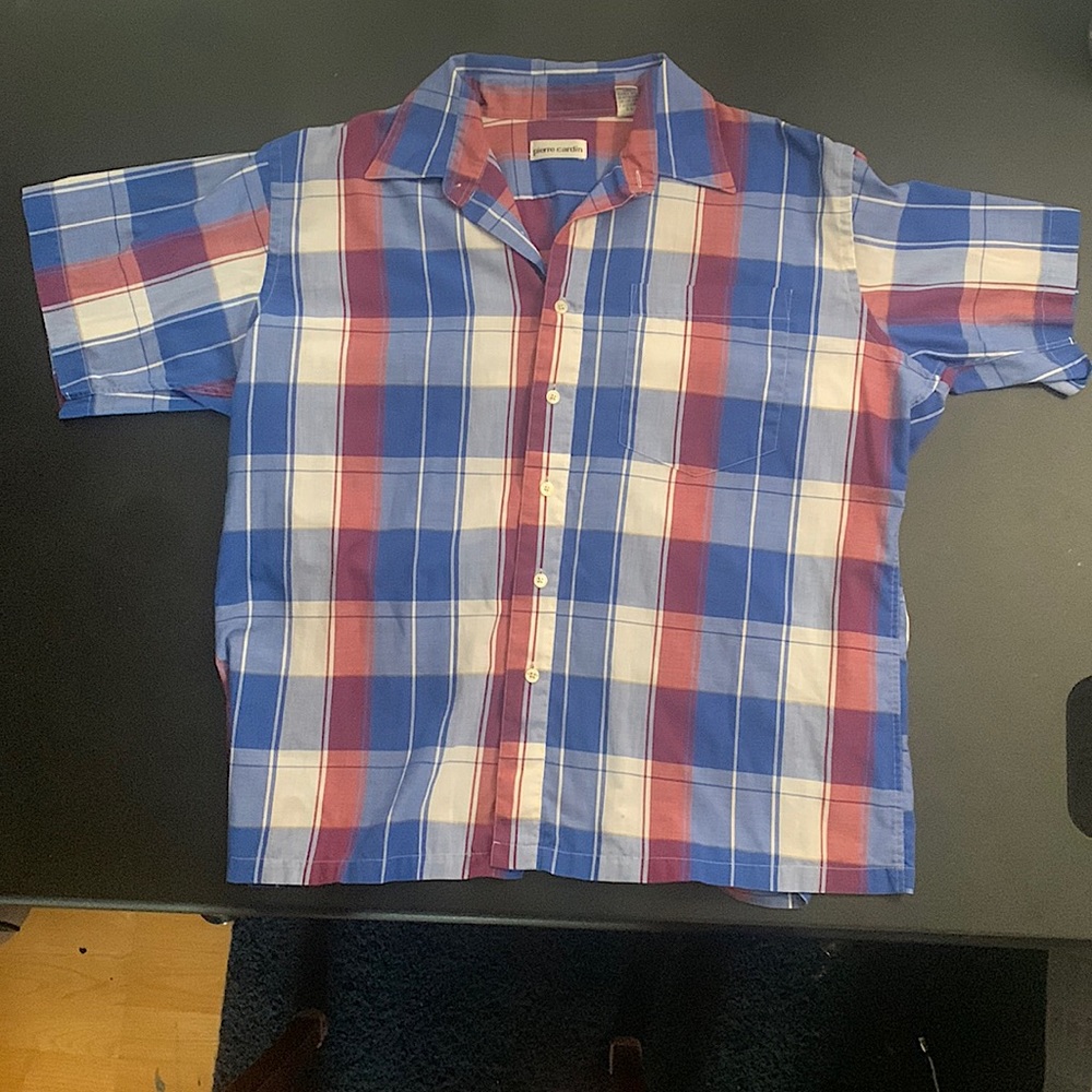 Red, White and Blue Pierre Cardin button down.